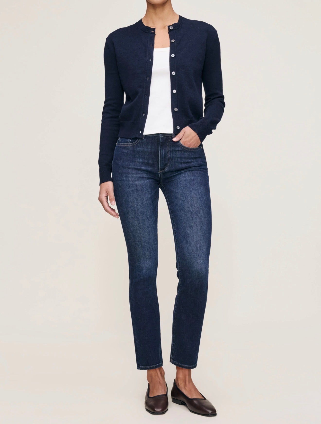 DL1961 Mara Straight Mid Rise Instasculpt Ankle Jeans - Eastside