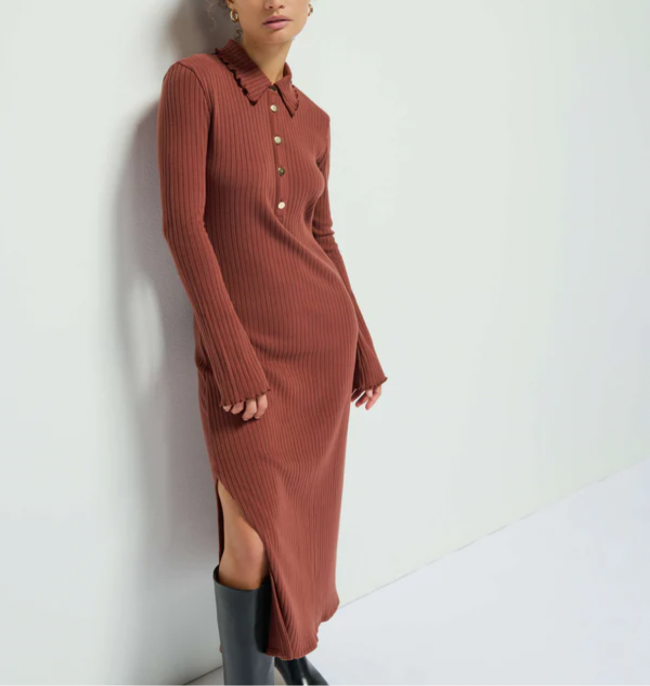 Nation Ltd Rennie Dress - Cinnamon