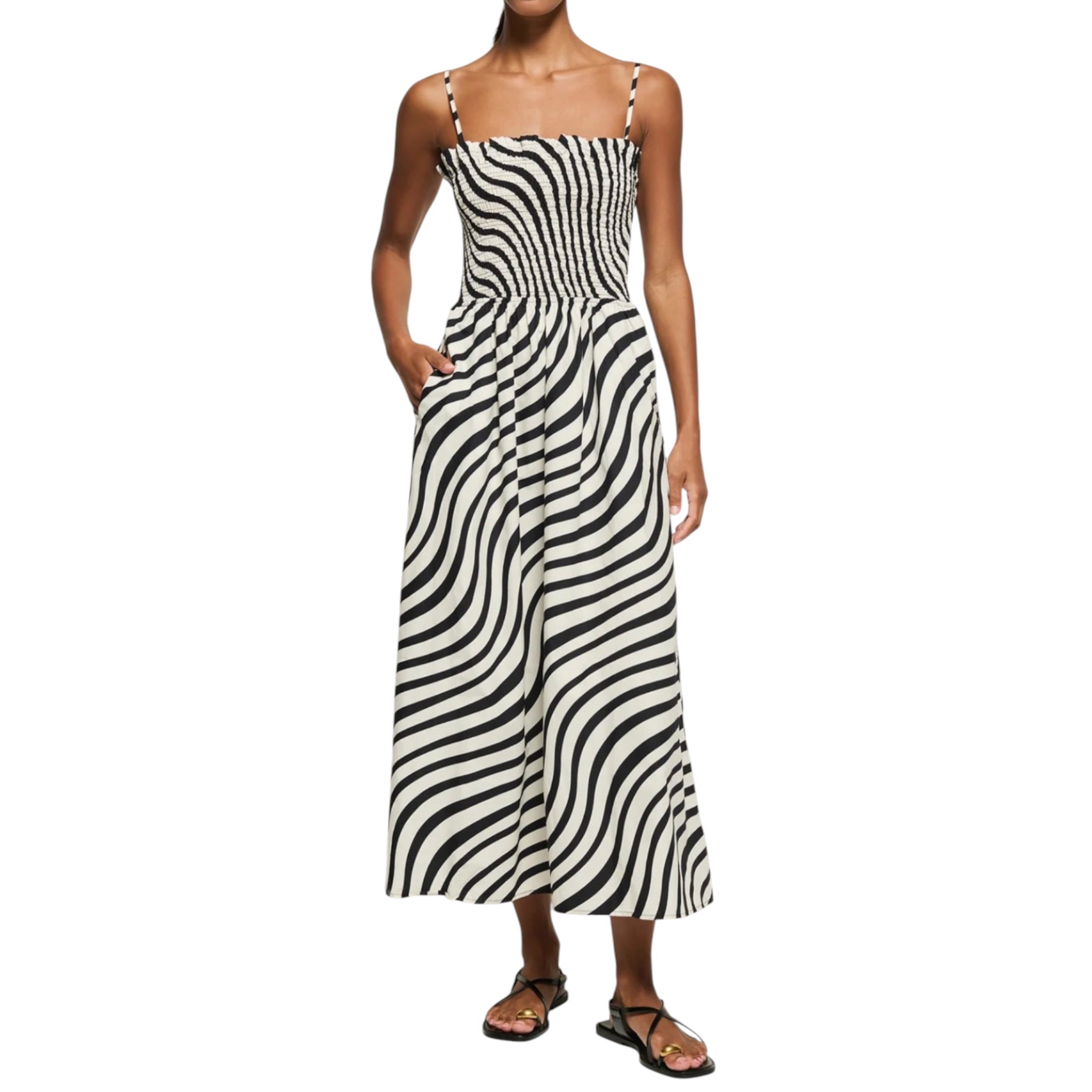 Nation Ltd Sibelle Smocked Midi Dress - Swirl