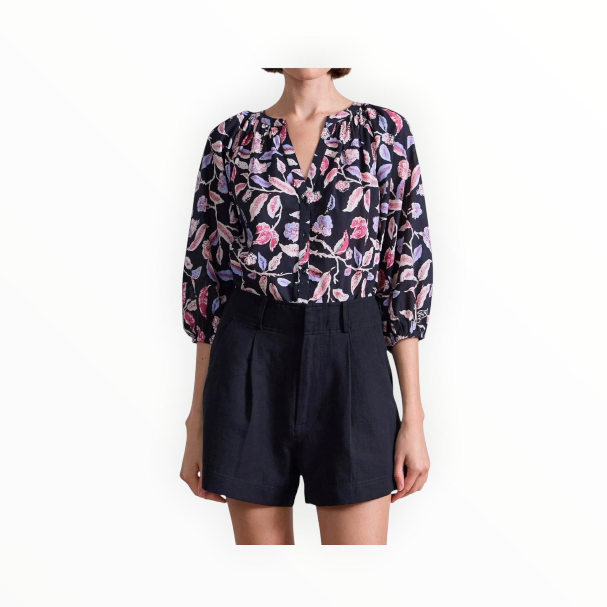 Apiece Apart Los Altos Top - Garden Floral Midnight