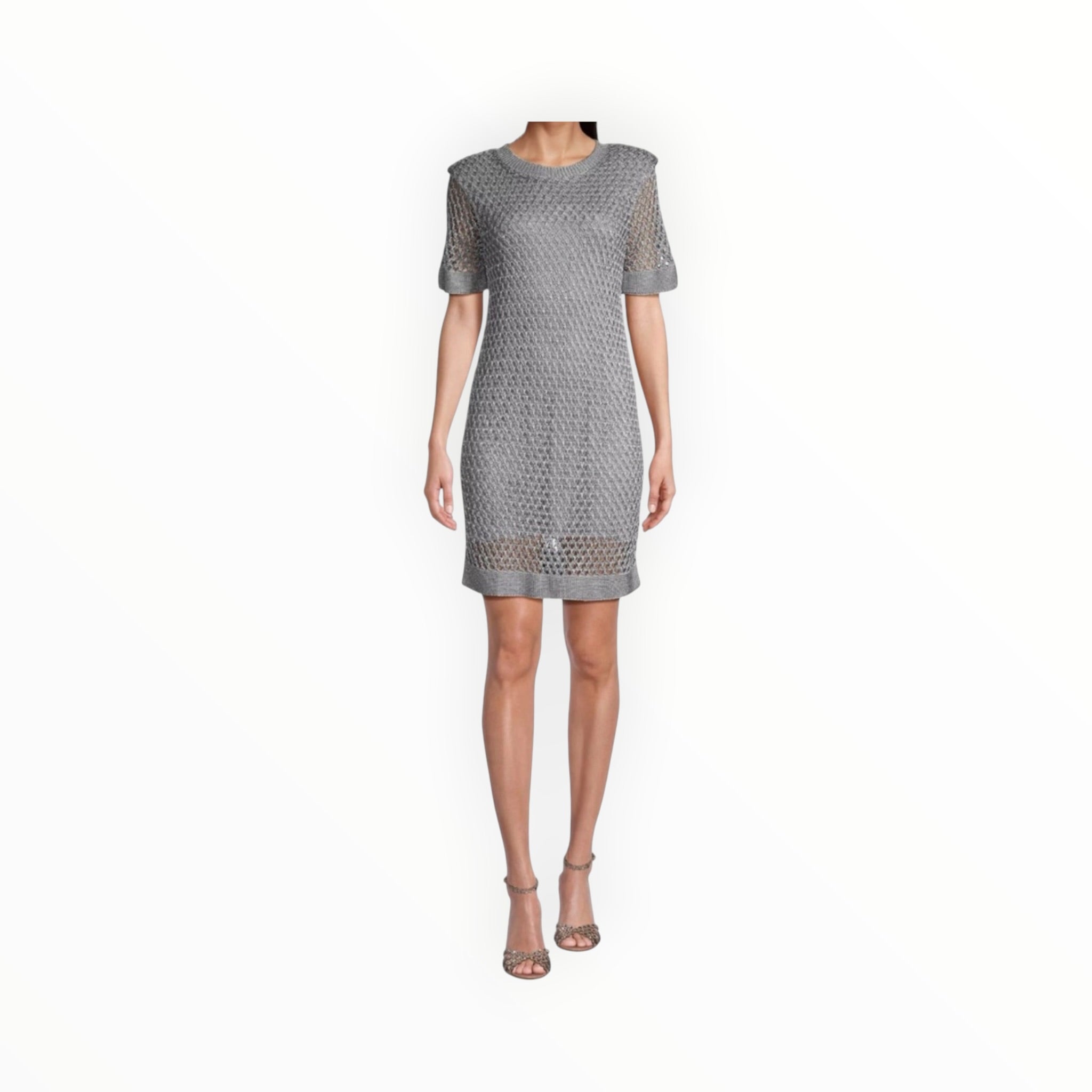 Milly Sinclair Metallic Crochet Dress
