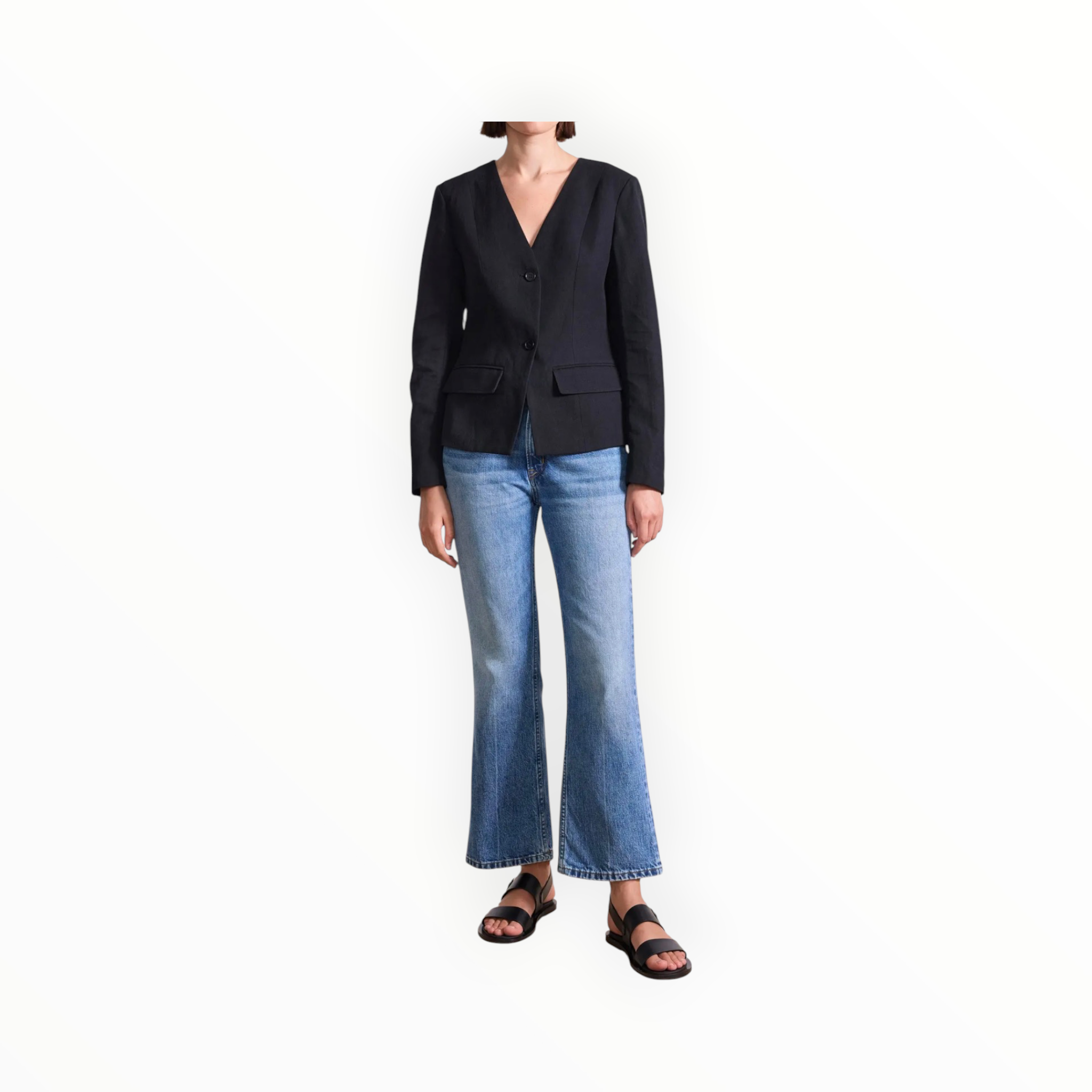 Apiece Apart Asma Blazer Top - Black