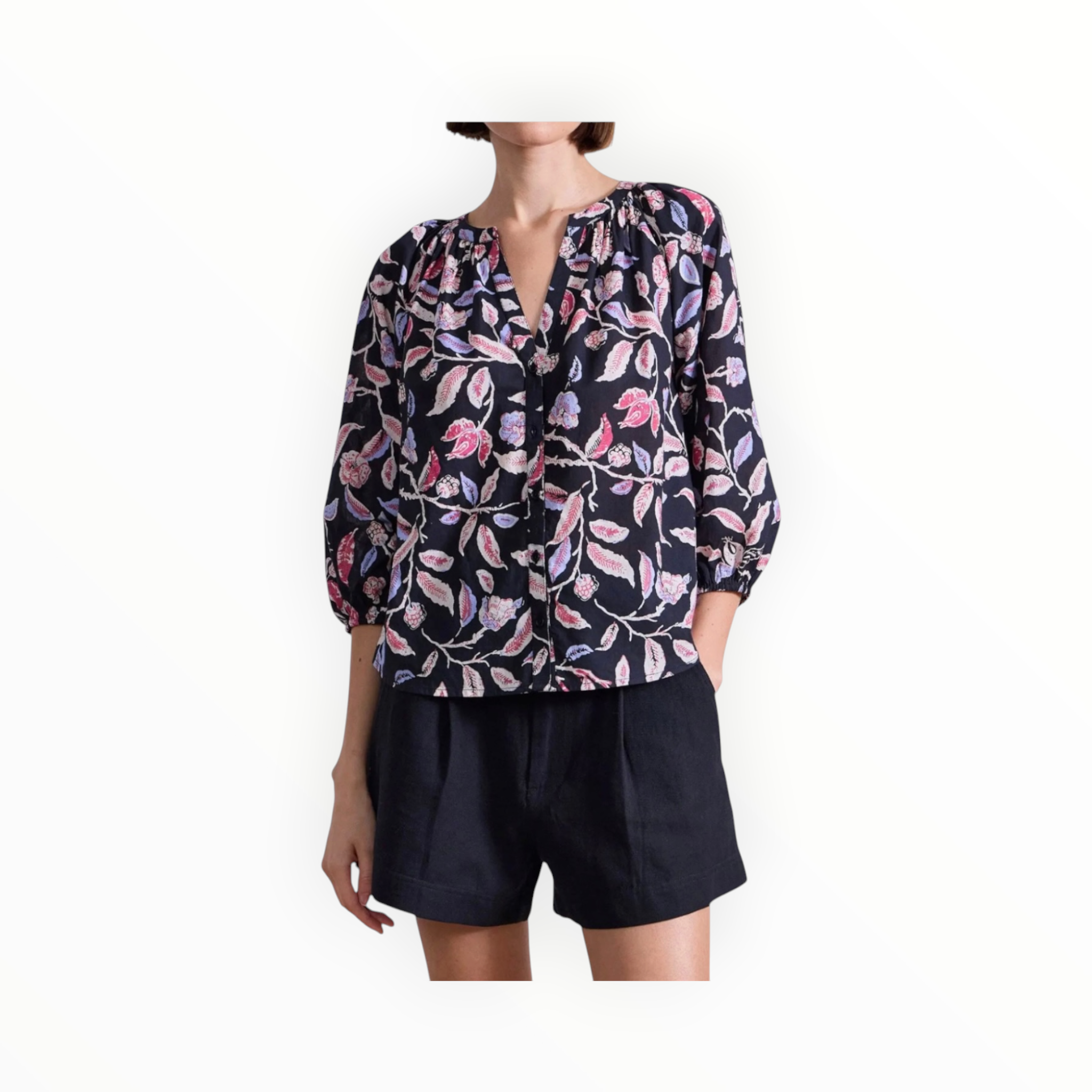 Apiece Apart Los Altos Top - Garden Floral Midnight