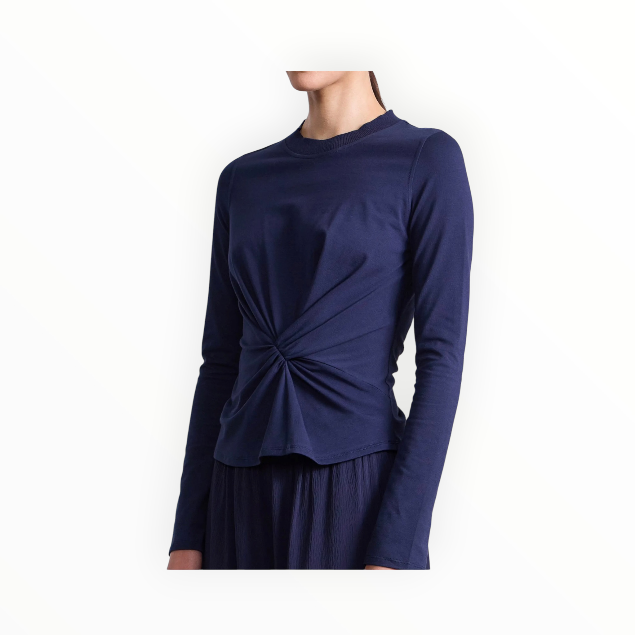 Apiece Apart Long Sleeve Volta Top - Navy