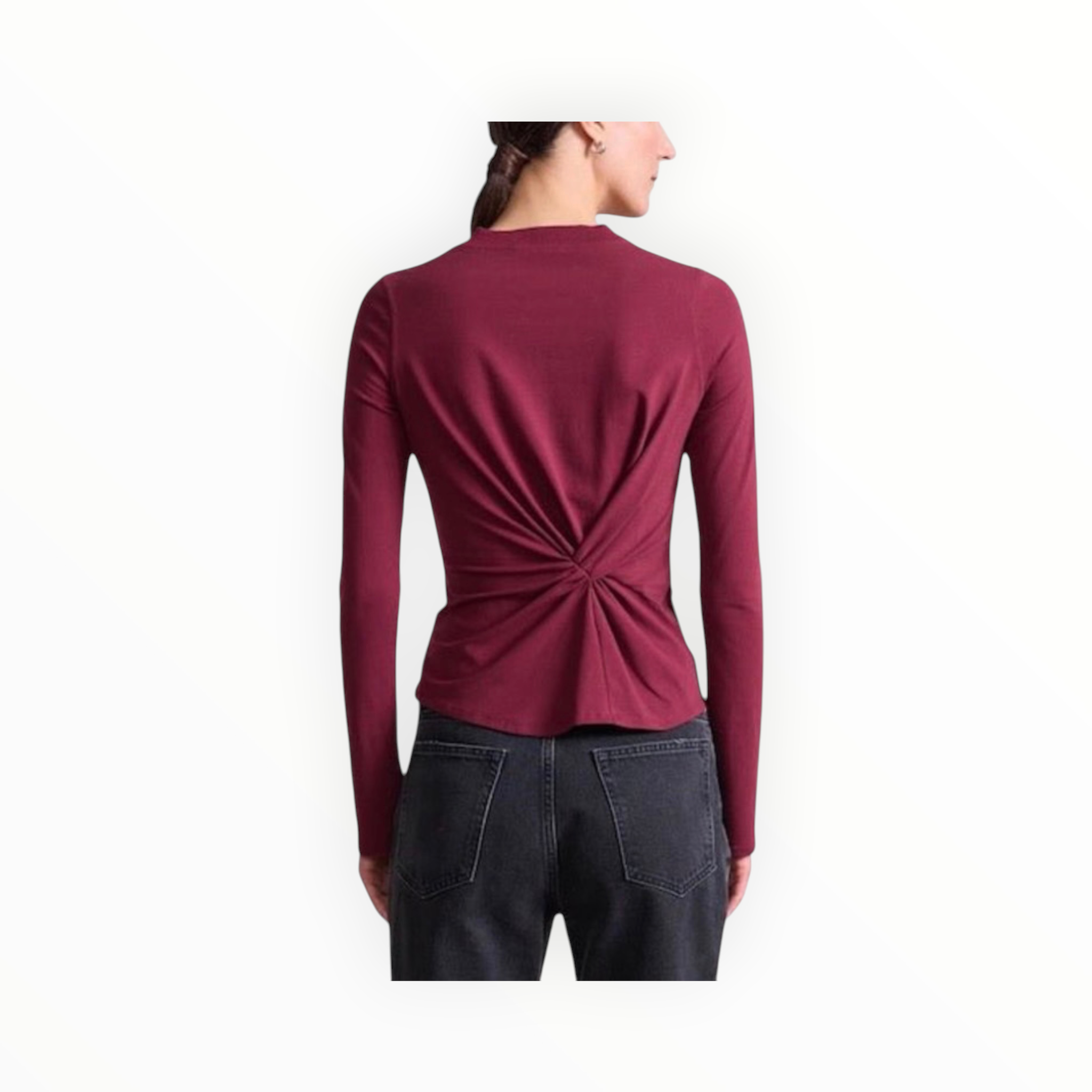 Apiece Apart Long Sleeve Volta Top - Cherry