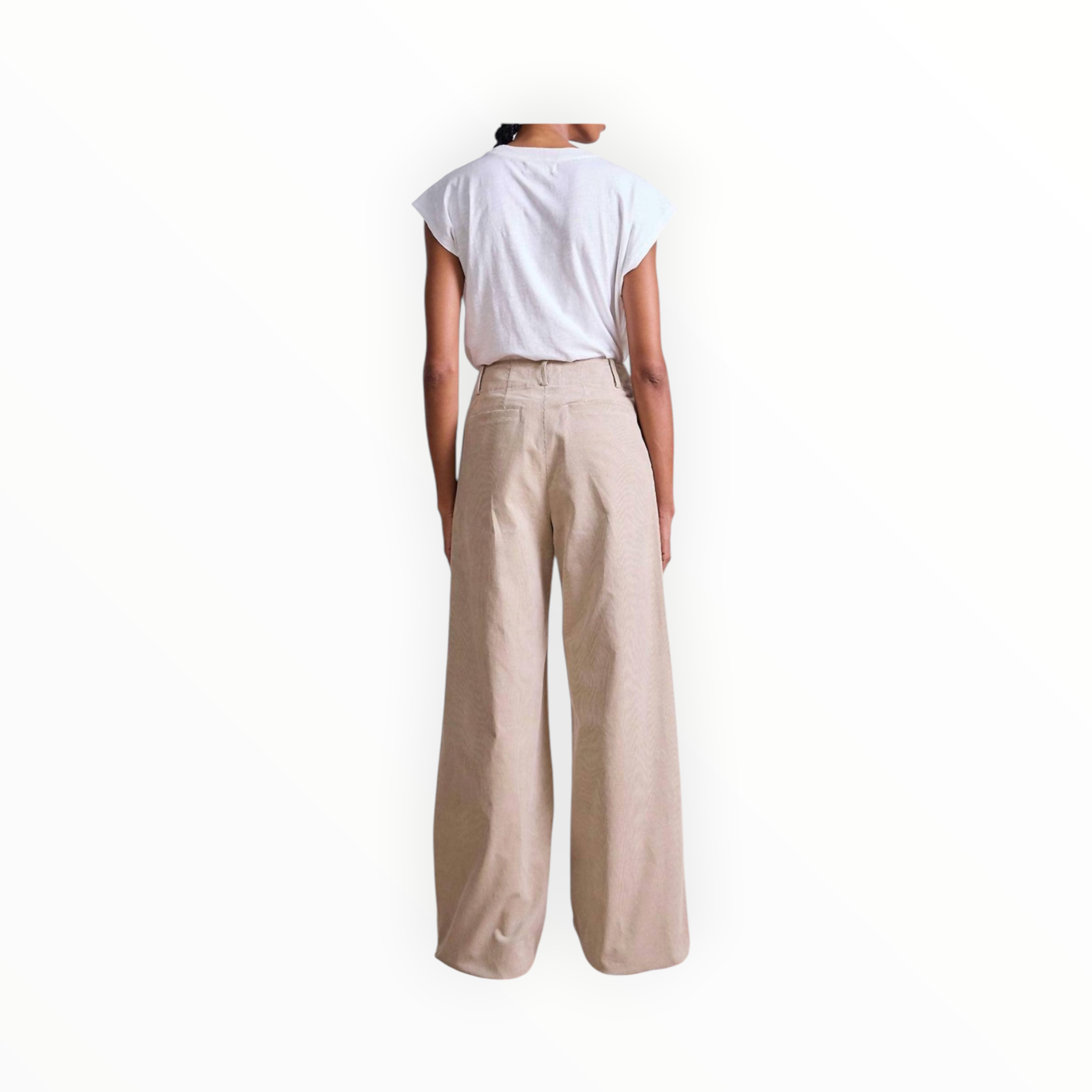 Apiece Apart Adi Wide Leg Corduroy Trouser - Sandstone