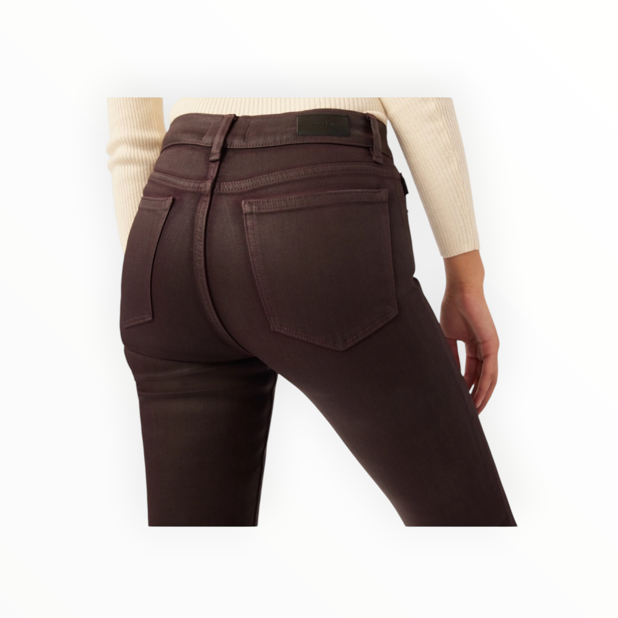 DL1961 Mara Straight Mid Rise Instasculpt Ankle - Aubergine