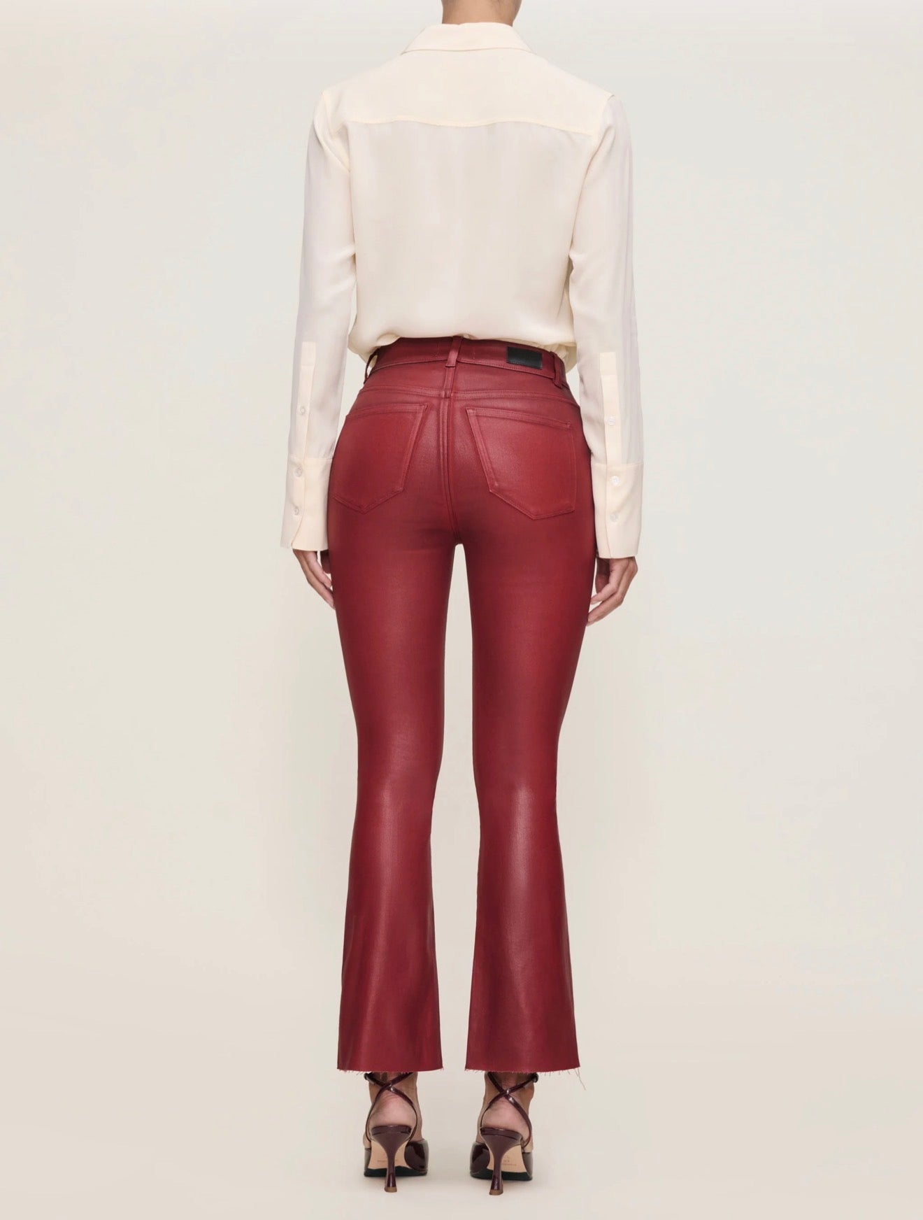DL1961 Bridget Boot High Rise Instasculpt™ Crop Jeans - Cherry Coated