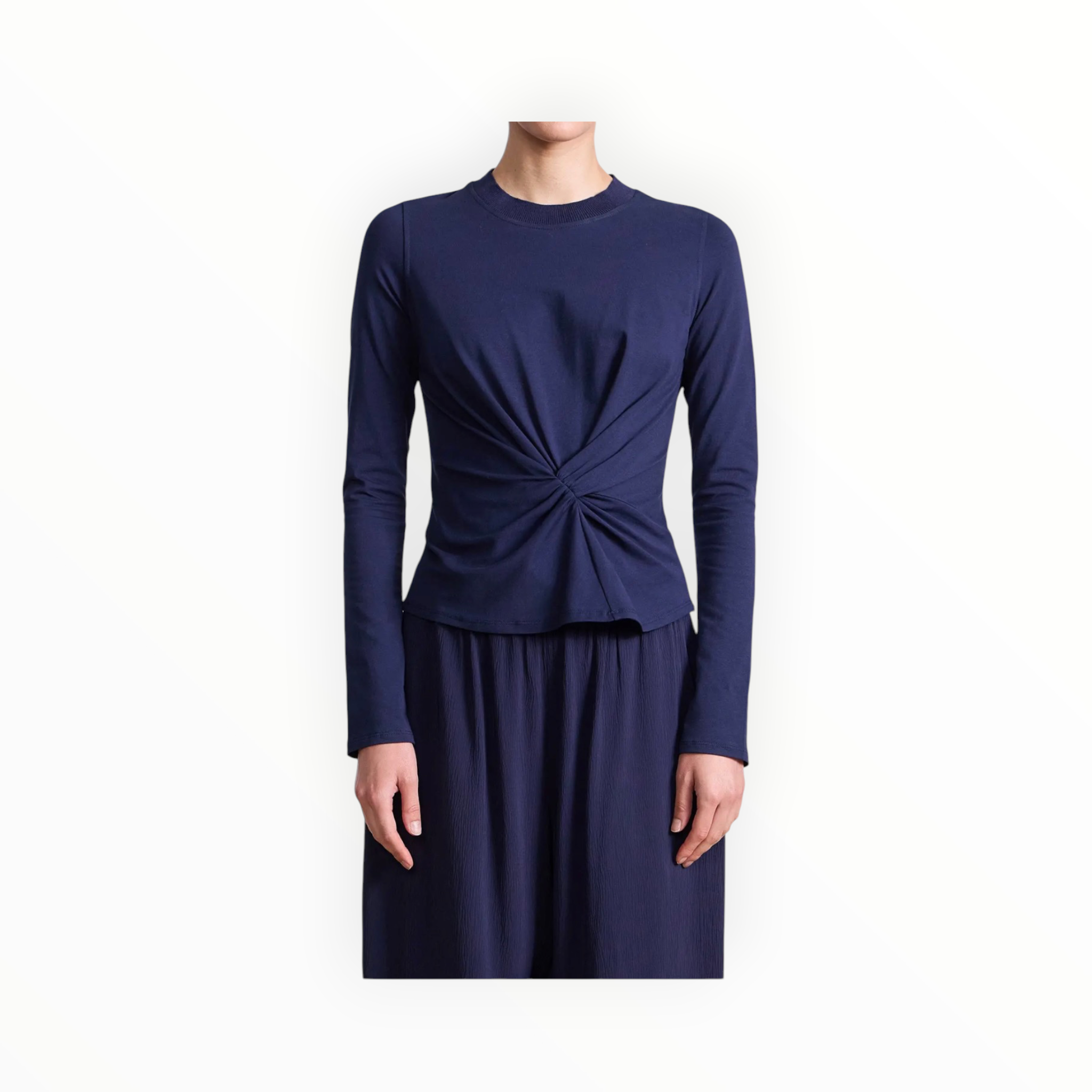 Apiece Apart Long Sleeve Volta Top - Navy