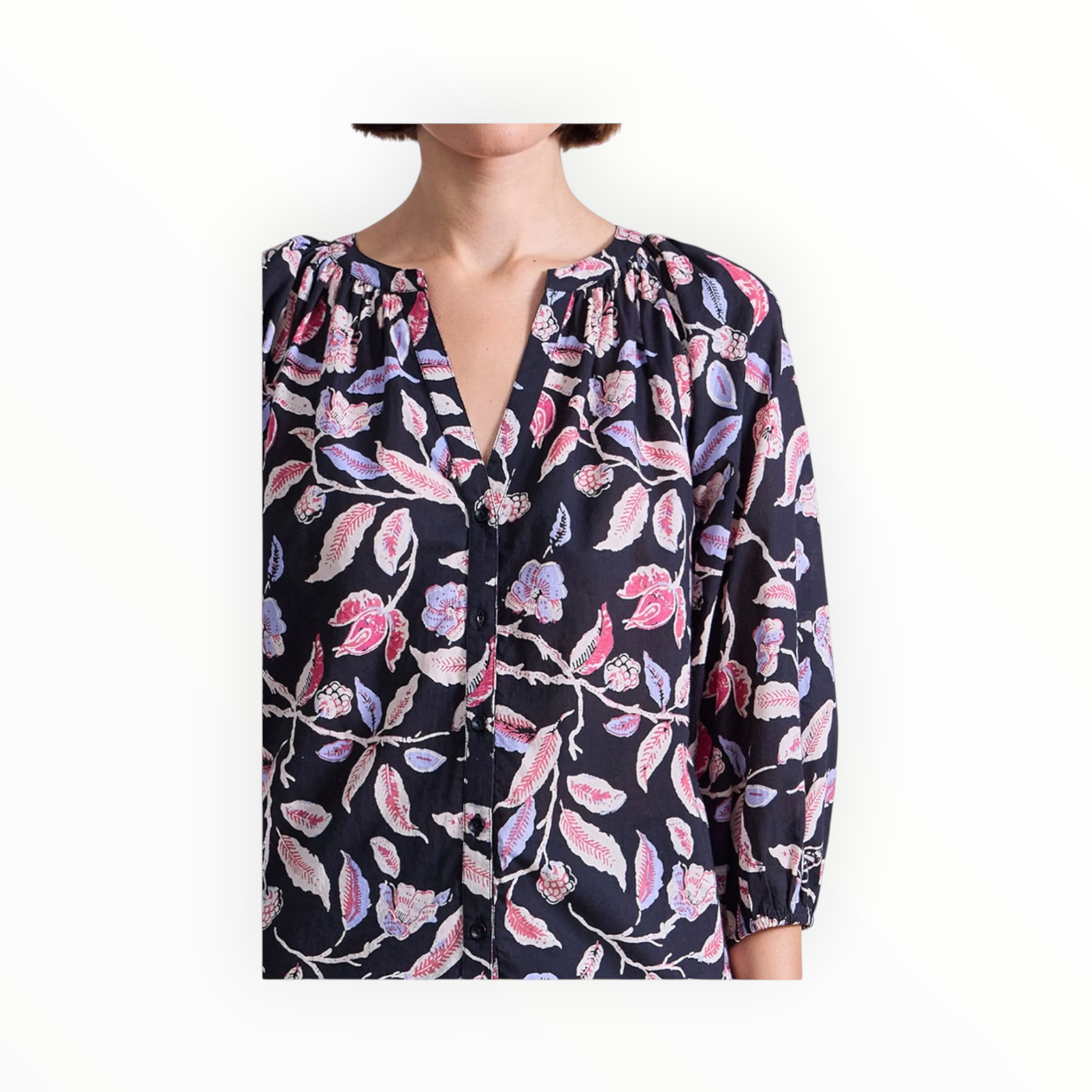 Apiece Apart Los Altos Top - Garden Floral Midnight