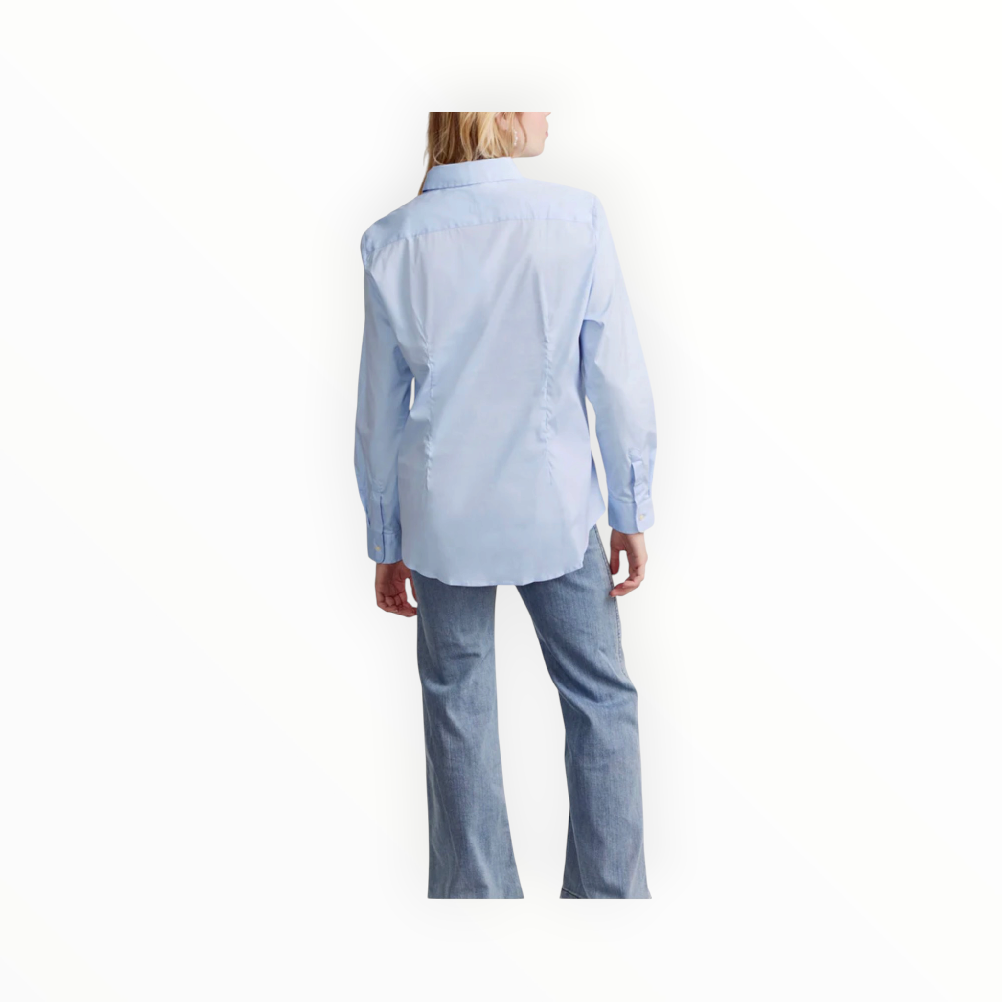 The Shirt by Rochelle Behrens Boyfriend Shirt - Blue Dawn