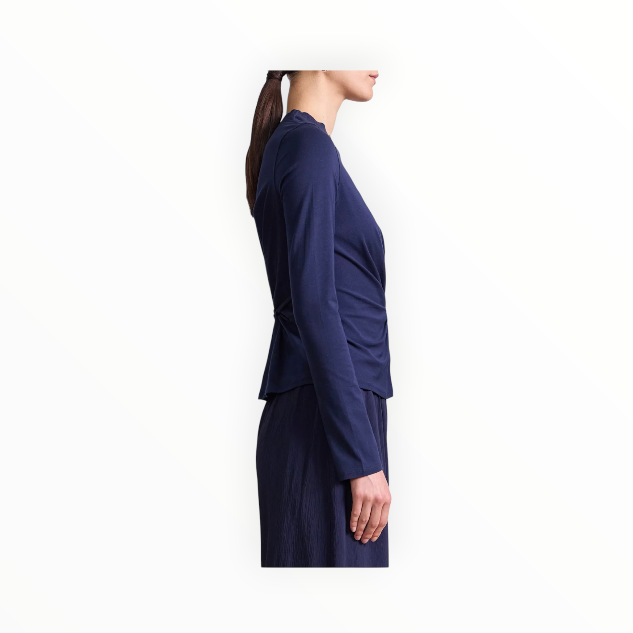 Apiece Apart Long Sleeve Volta Top - Navy