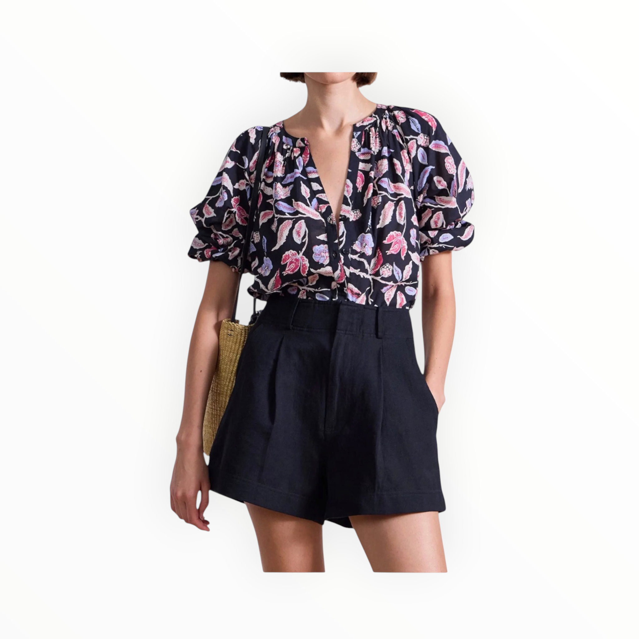 Apiece Apart Los Altos Top - Garden Floral Midnight