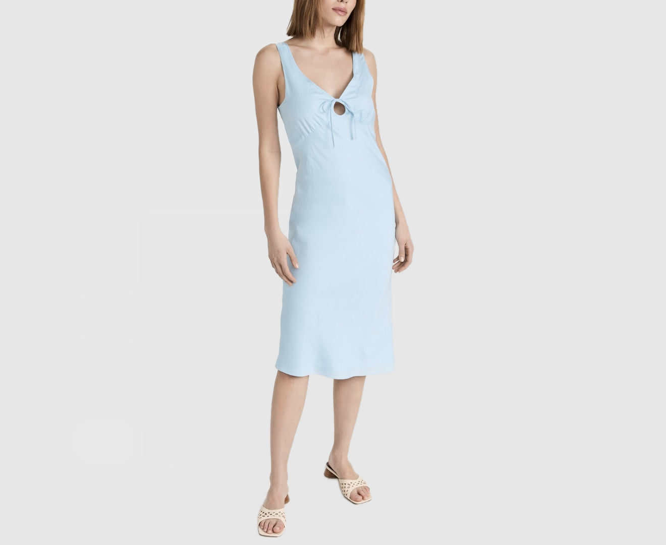 Amanda Uprichard Clarisse Dress - Powder Blue | Shop Designers on Sale Amanda Uprichard Clarisse Dress - Powder Blue | Shop Designers on Sale