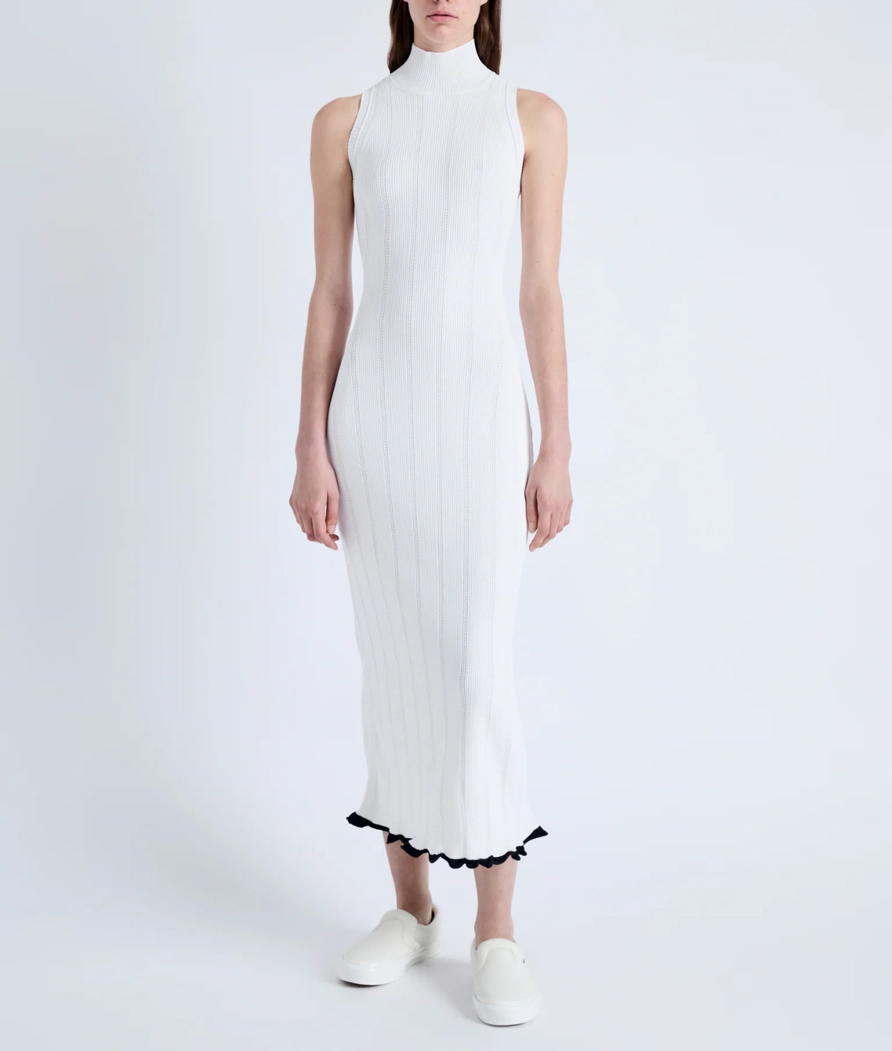 proenza knit dress Proenza Schouler White Label Women's Zola Wool-Blend Sheath Maxi Dress - Off White