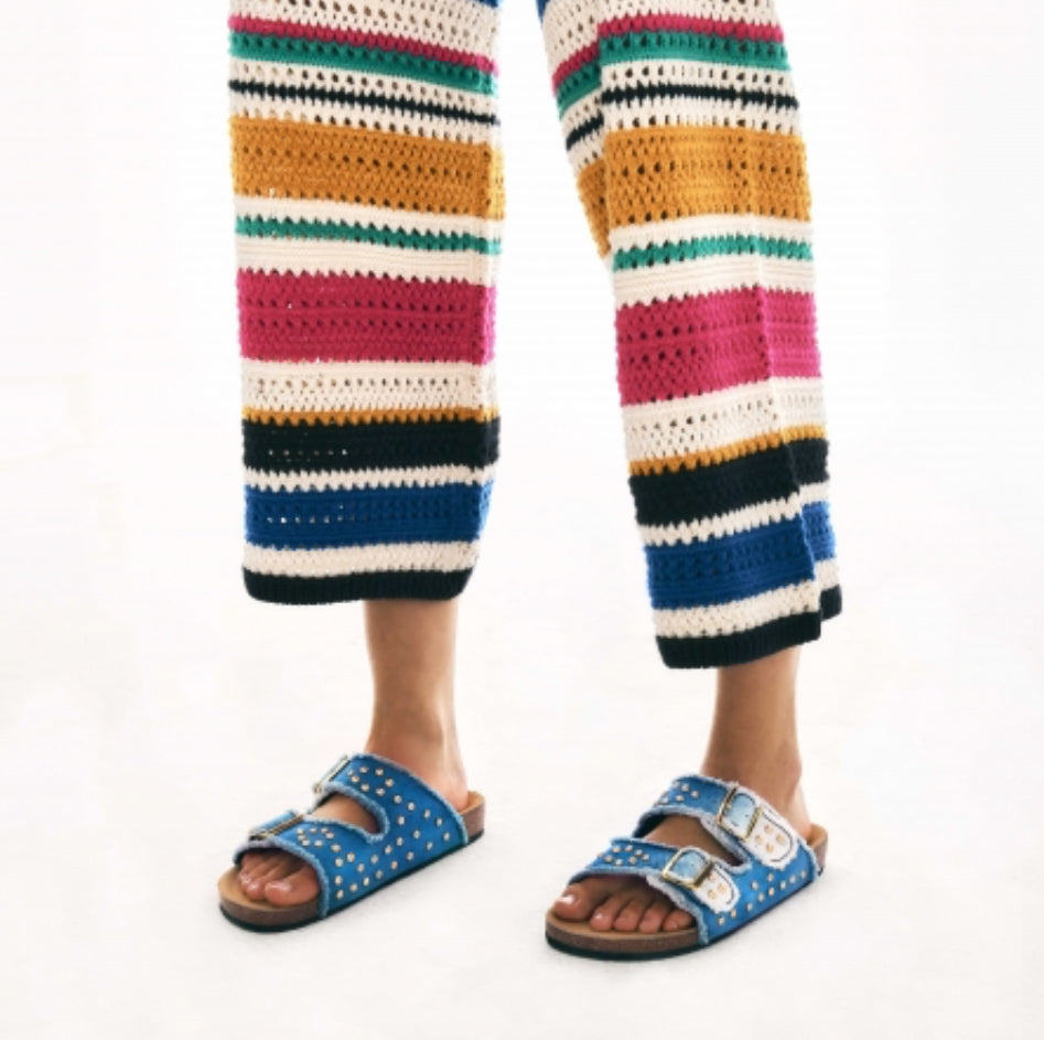 Claris Virot Odette Sandals - Indigo Denim