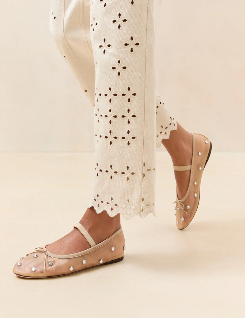 Loeffler Randall Leonie Ballet Flat - Caramel/Crystal