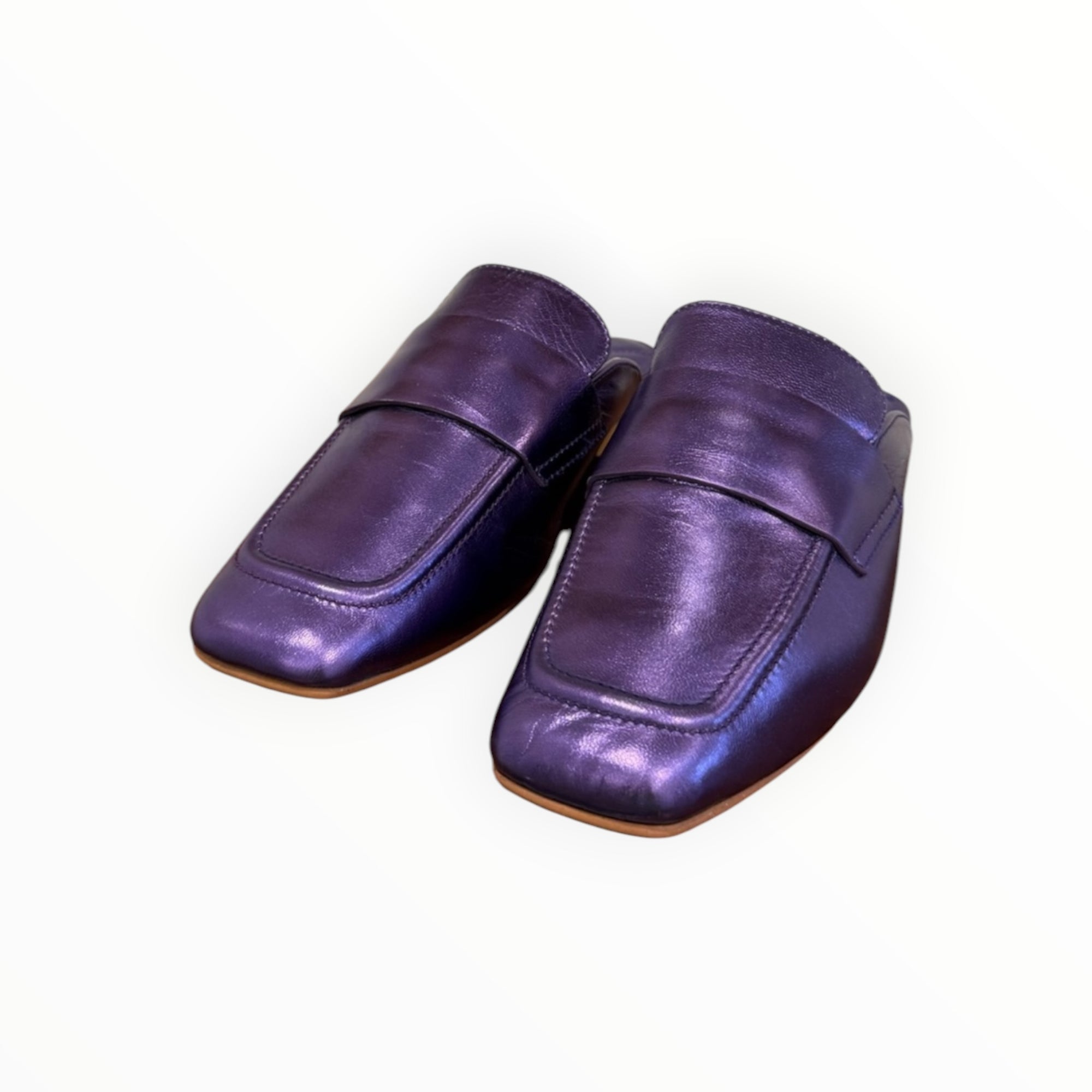 Psophía Loafer Slide - Purple Metallic