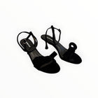Lola Cruz Cynthia Velvet Heels 65 With Bow - Black