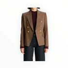A.L.C. Chelsea Plaid Double-Breasted Blazer - Chestnut Multi