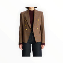 A.L.C. Chelsea Plaid Double-Breasted Blazer - Chestnut Multi