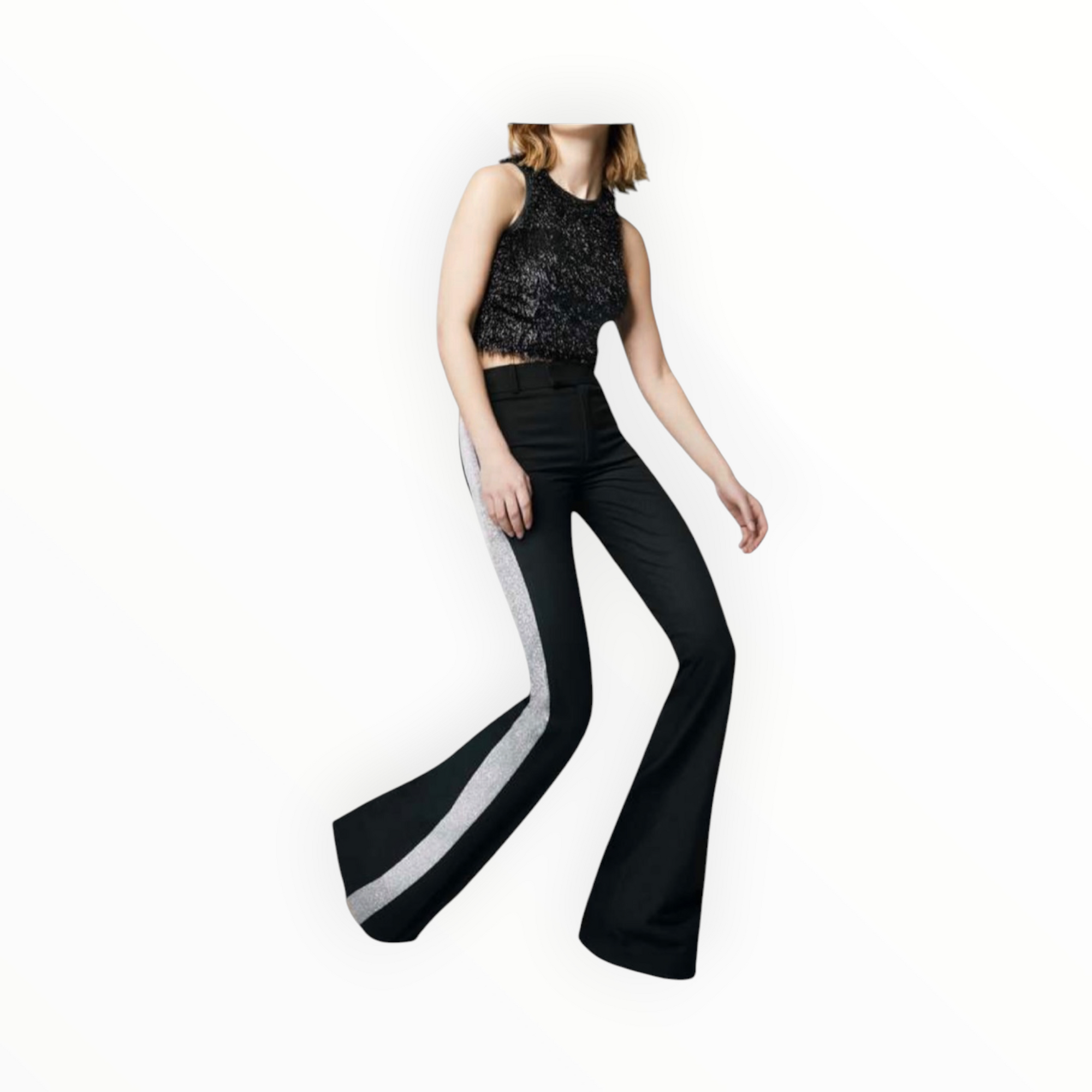 Smythe Tinsel Metallic Tank - Black