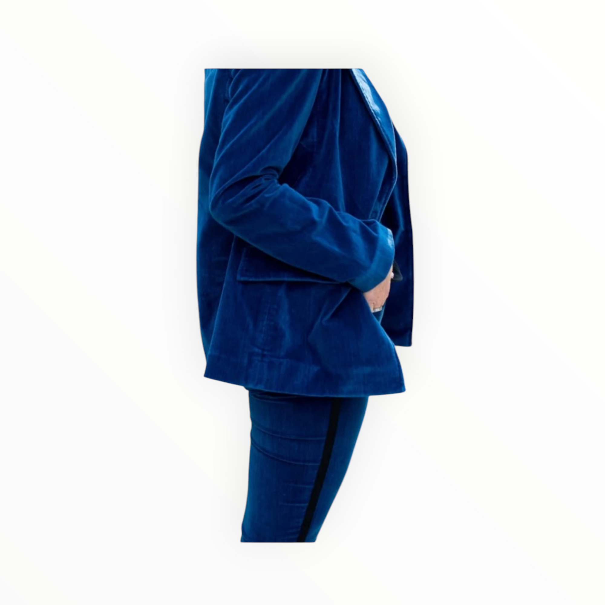 Parker Smith Twisted Tuxedo Velvet Step-Hem Jeans with Side Stripes