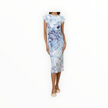 Hale Bob Thora Cap Sleeve Midi Dress - Blue