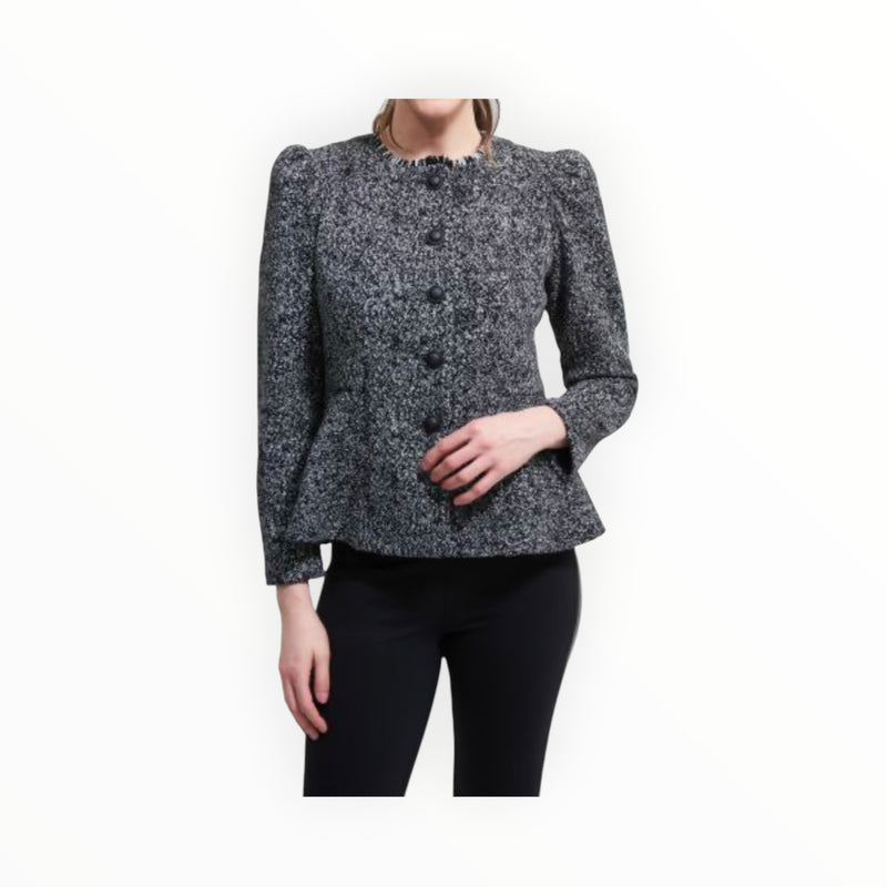 Joseph Ribkoff Jacquard Blazer - Black/White