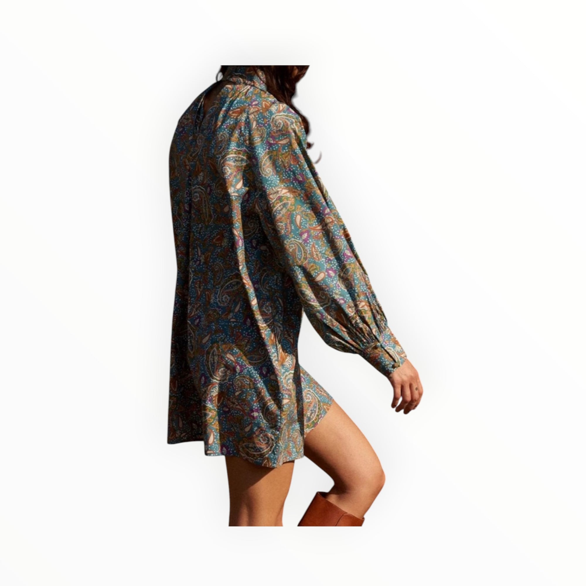 Carolina K Irina Dress - Paisley Blue