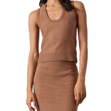 NSF Valeria Cotton Sweater Tank - Brown