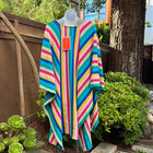 La DoubleJ Costiera Striped Cotton Blend Mini Kaftan