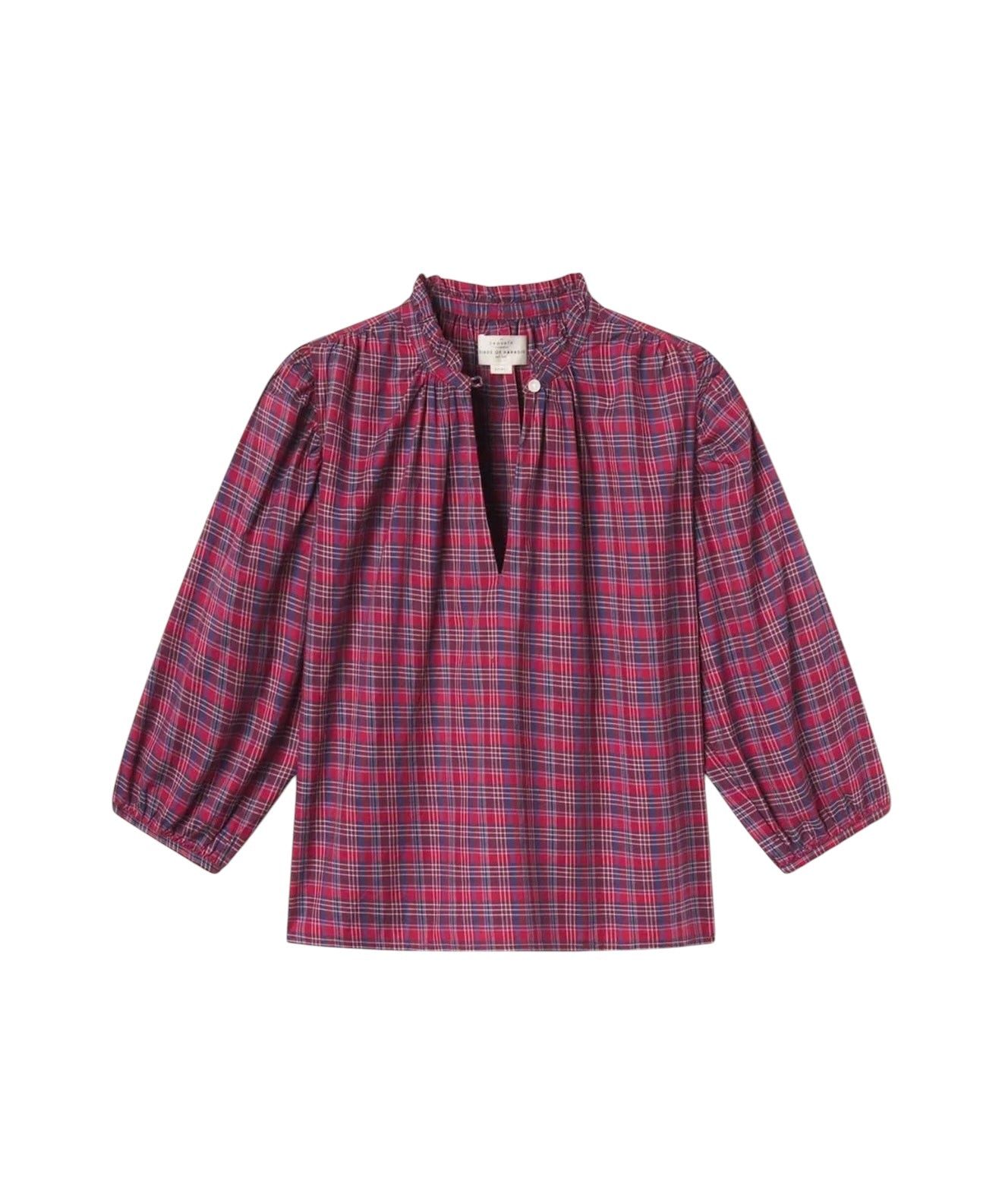 Trovata Orly Blouse - Mulled Wine Plaid