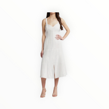Du Paradis Sleeveless Linen Midi Dress - White