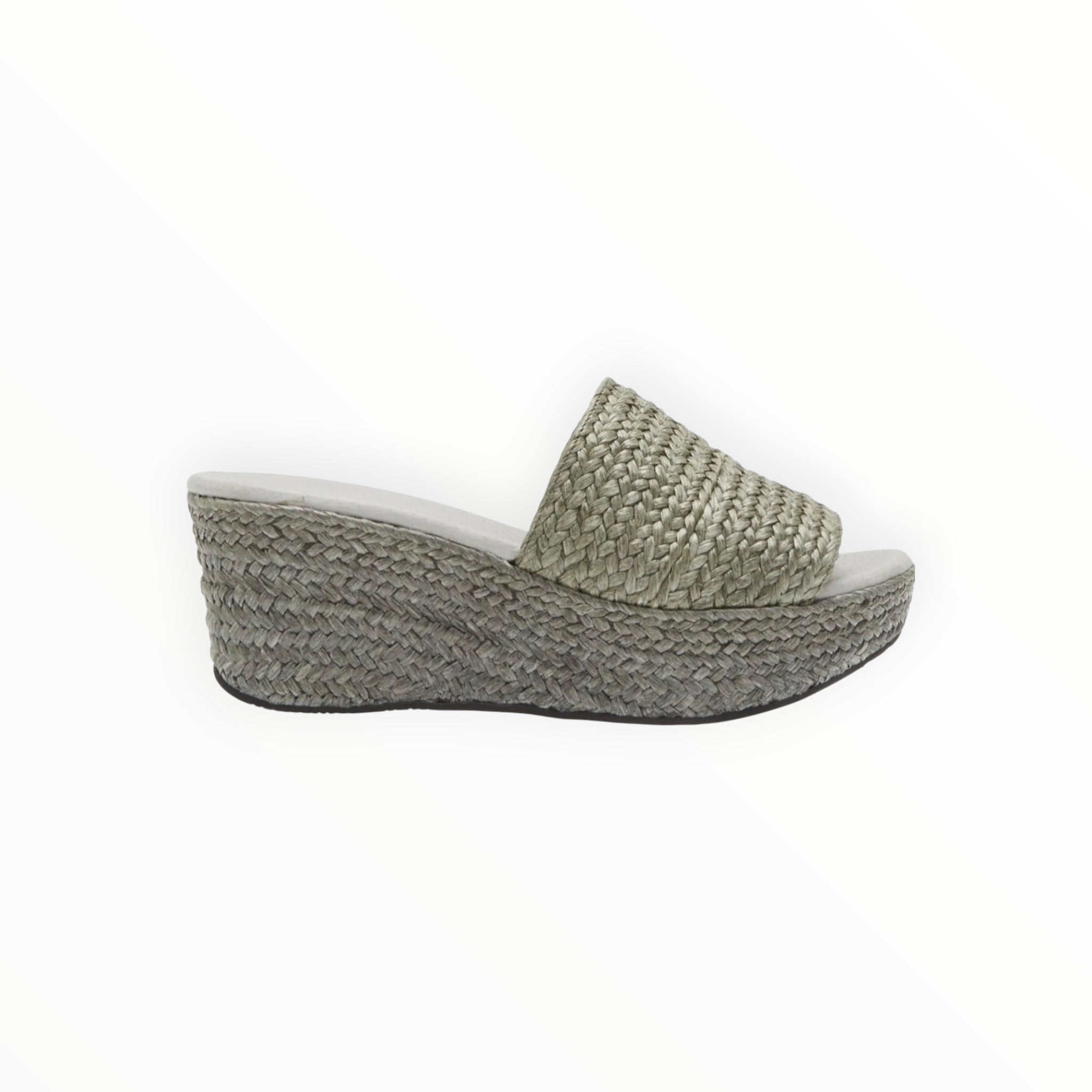 Chocolat Blu Yunis Sandal - Dark Grey Raffia