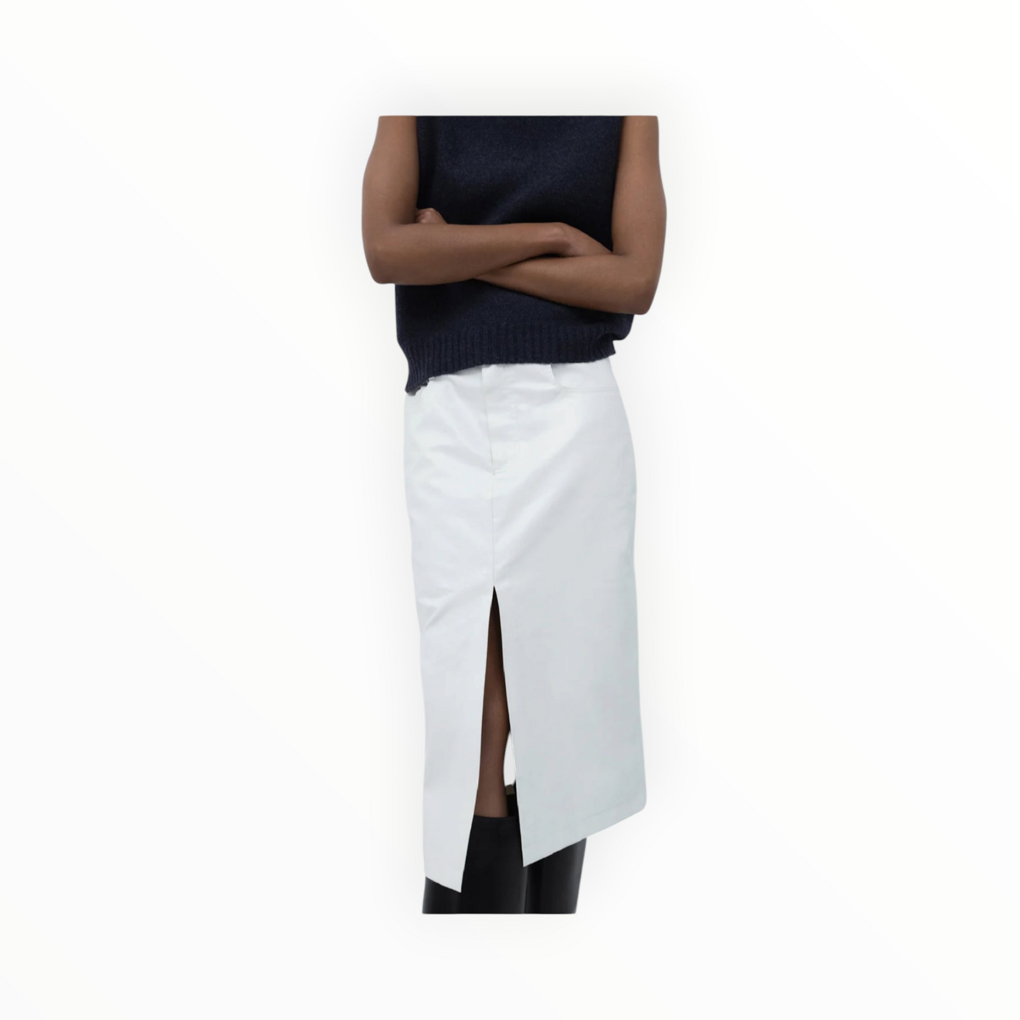 KASSL Editions 5-Pocket Skirt - Oil White