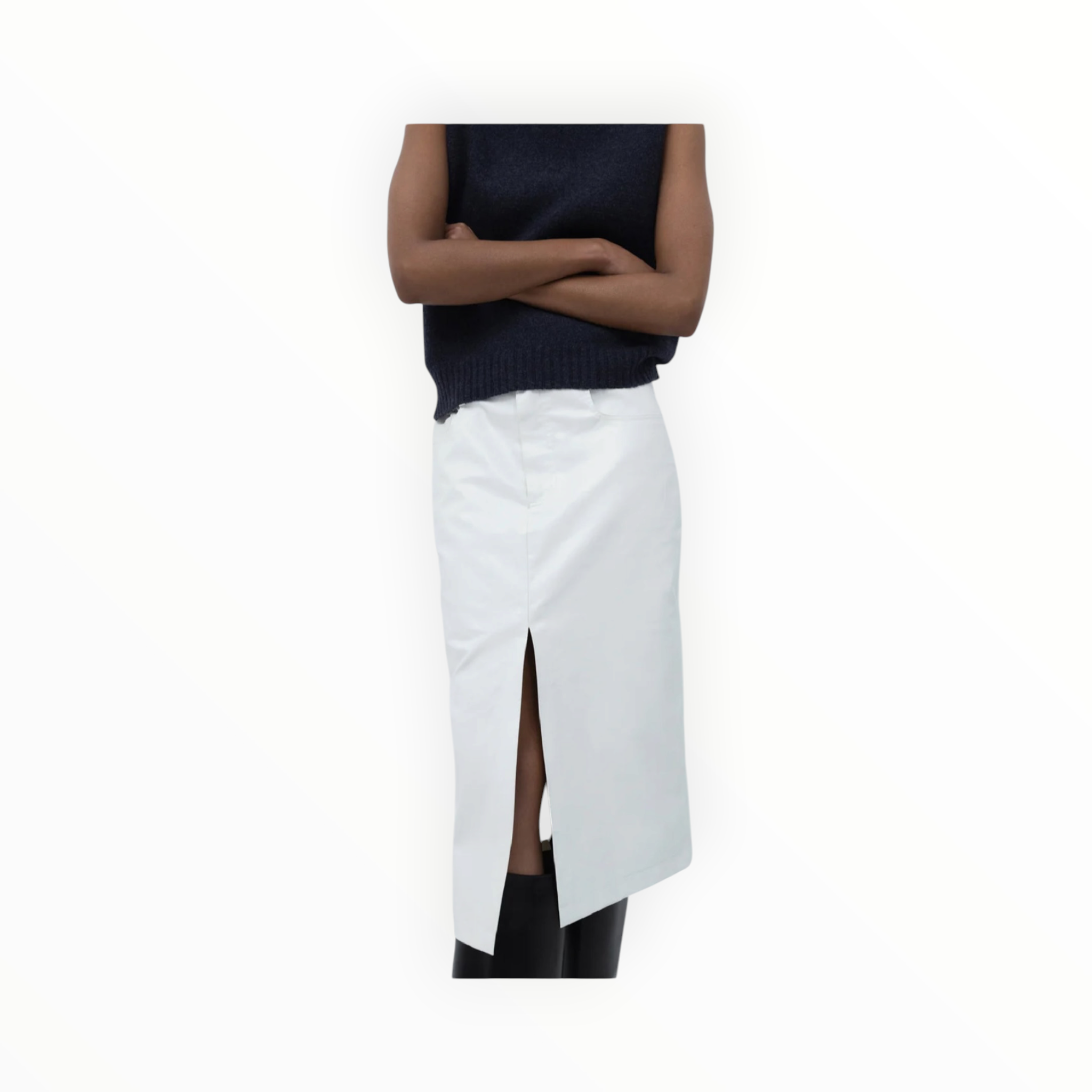 KASSL Editions 5-Pocket Skirt - Oil White