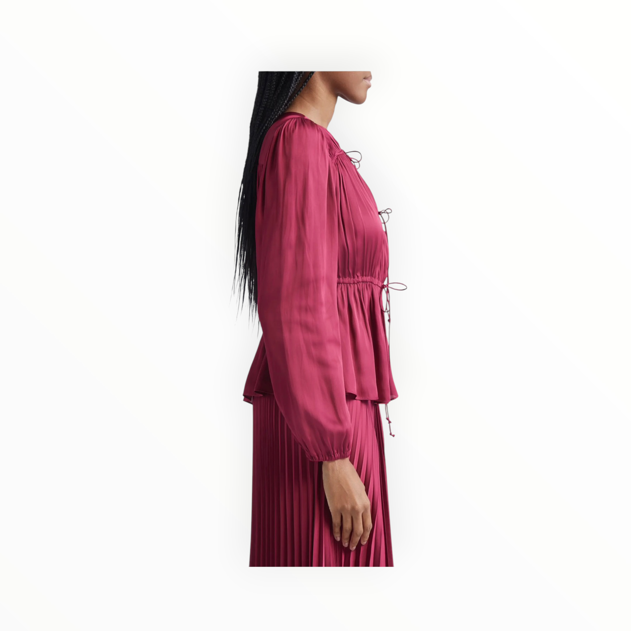 Derek Lam 10 Crosby Esmeralda Tie Front Top