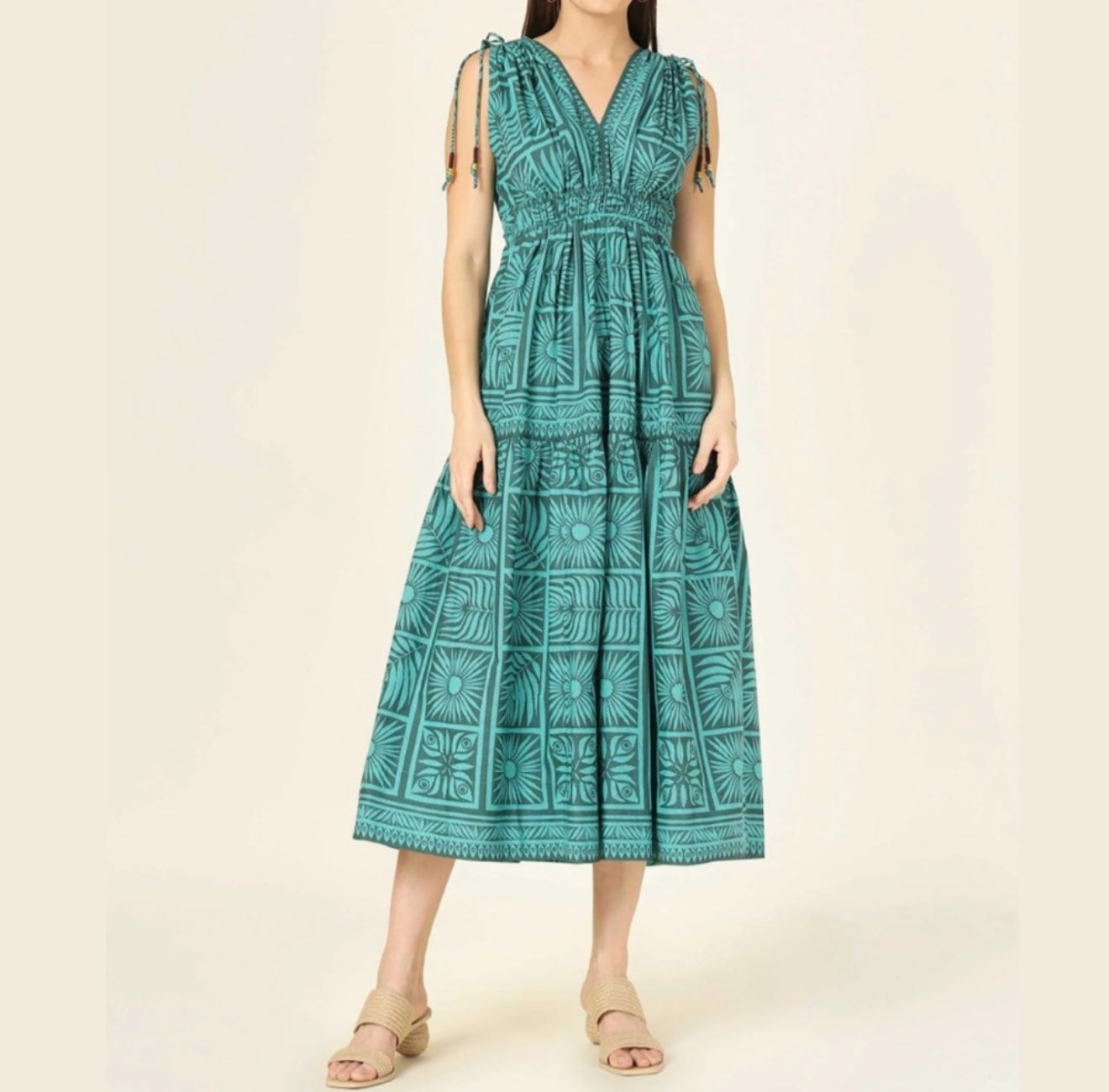 Omika Rosalita Midi Dress - Tashi Palm