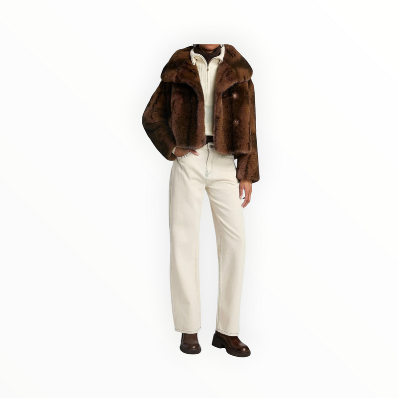 ba&sh Stunner Studden Straight Jeans - Ecru