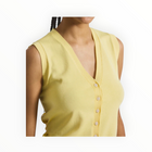 Derek Lam 10 Crosby Brit Sleeveless Cardigan - Buttercup