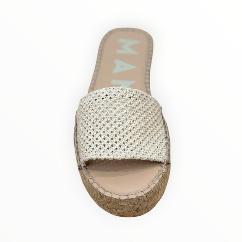 Manebí Double Sole Slides - Cream Net
