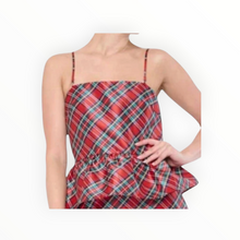 Flora Bea Jubi Top - Tartan Plaid