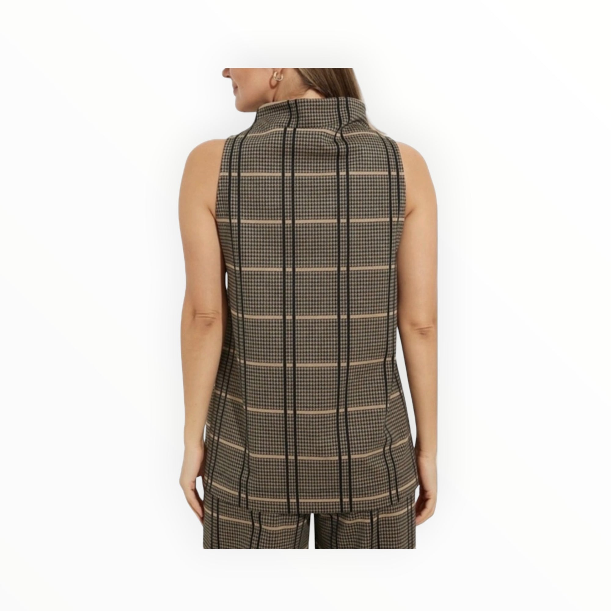 Joseph Ribkoff Sleeveless Plaid Top
