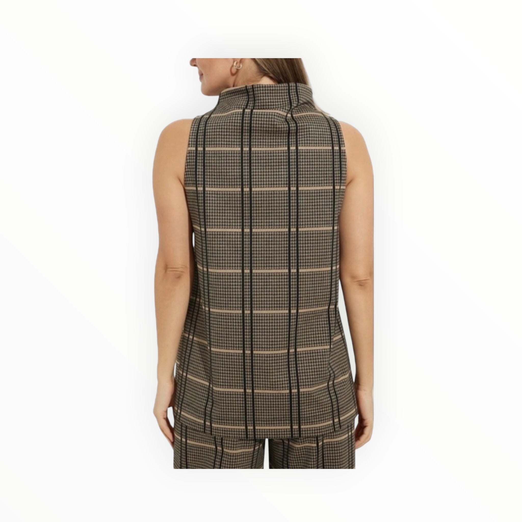 Joseph Ribkoff Sleeveless Plaid Top