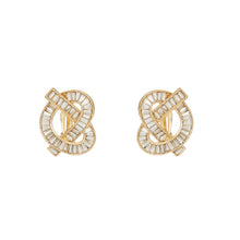 Lele Sadoughi 14K Gold Crystal Pretzel Clip-On Earrings