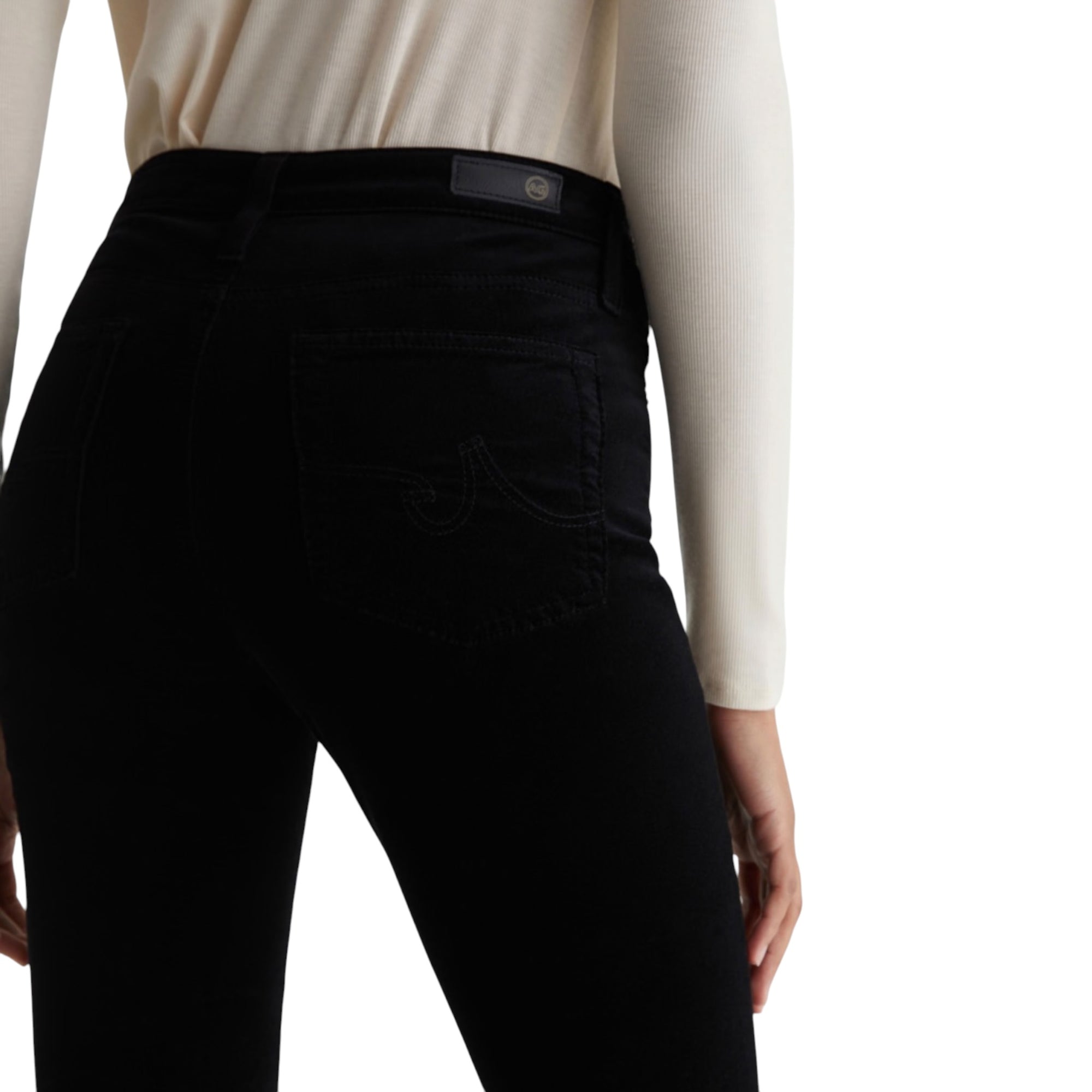 AG Jeans Farrah Boot Velvet Pant - Super Black
