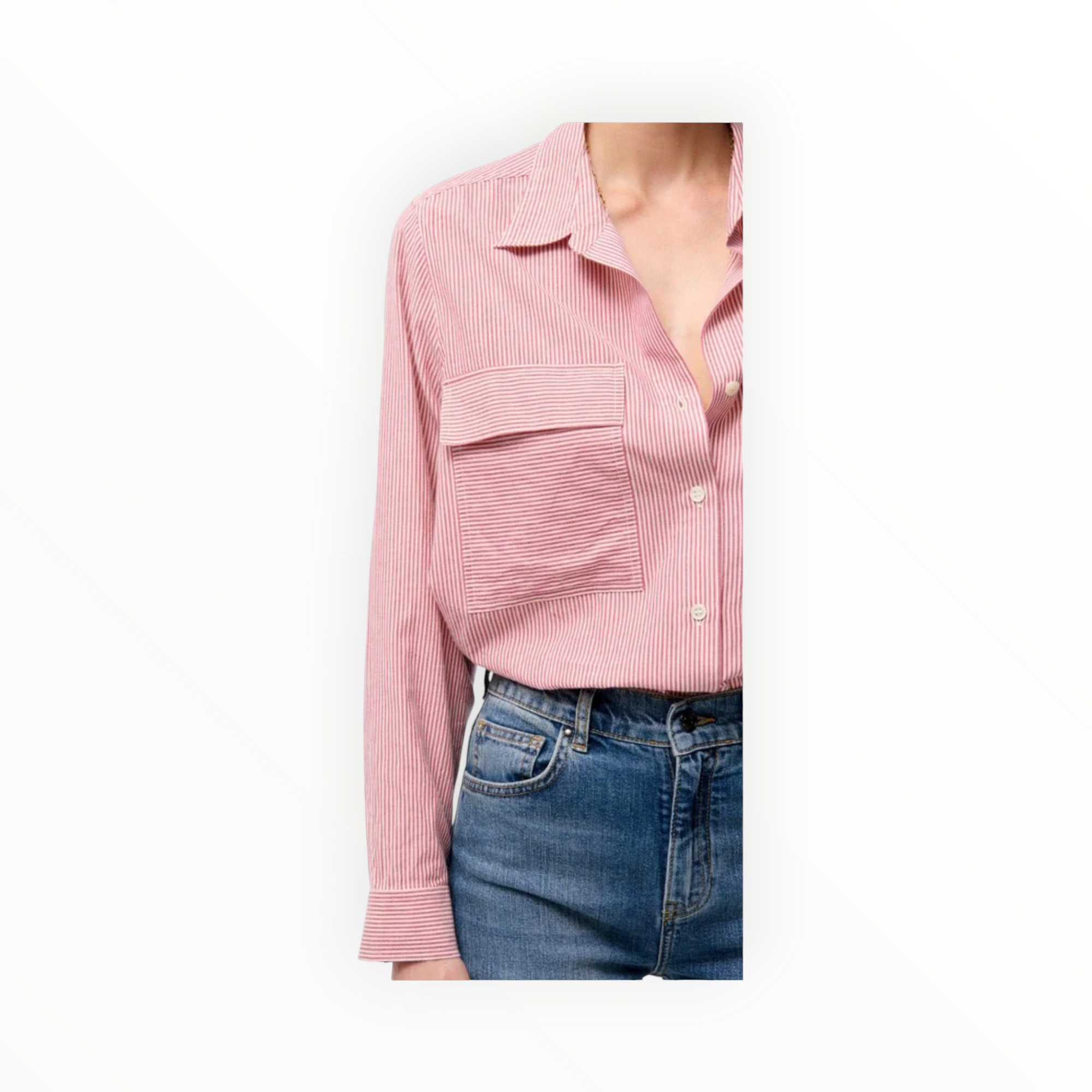 Vanessa Bruno Dim Shirt - Garnet Stripe