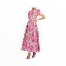 THEIA Abba Jacquard Gown - Opera Mauve/Meadow