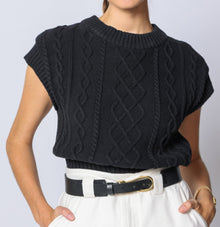 Cleobella Gigi Cropped Sweater Vest - Black